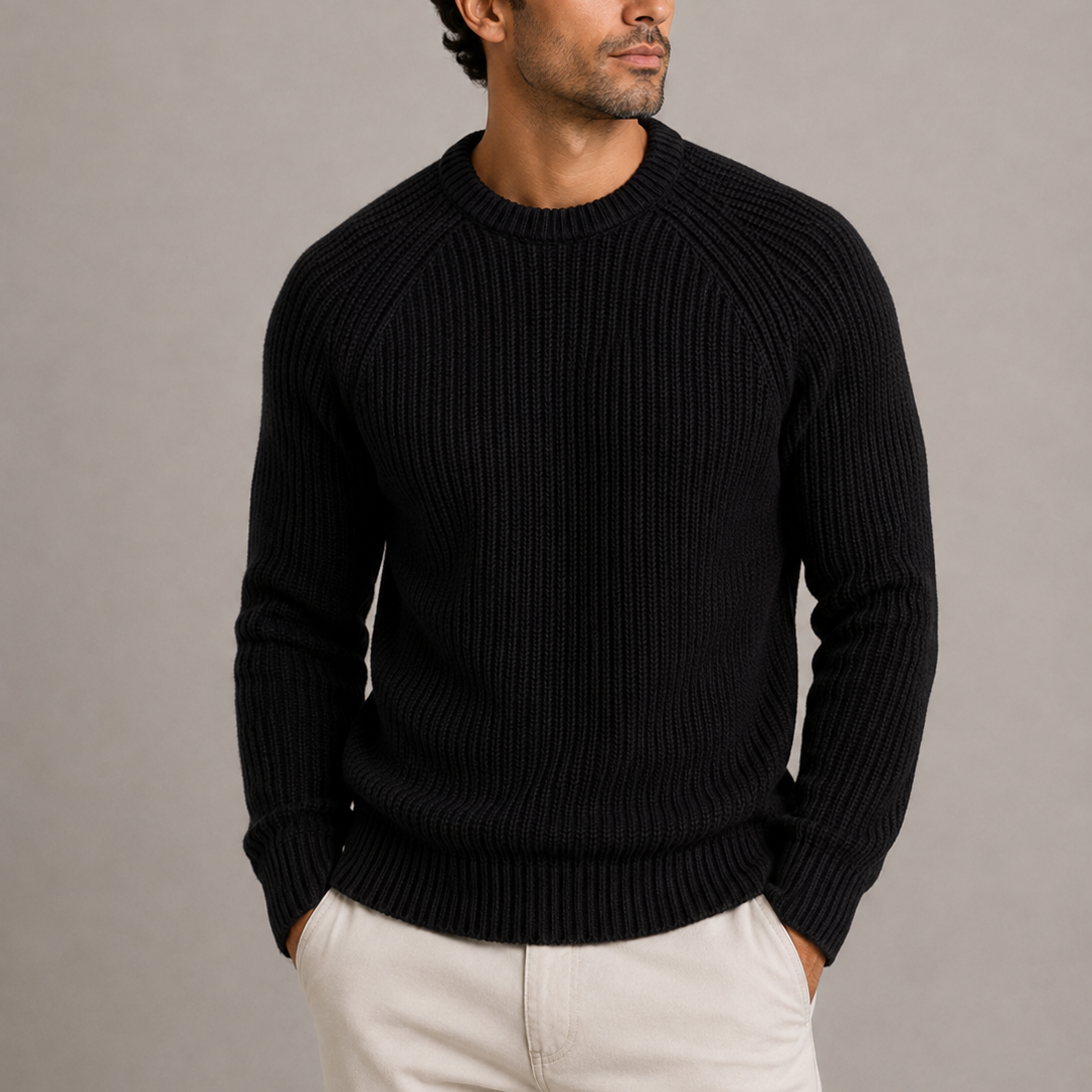 Men’s Heavyweight Fisherman Rib Knit Sweater