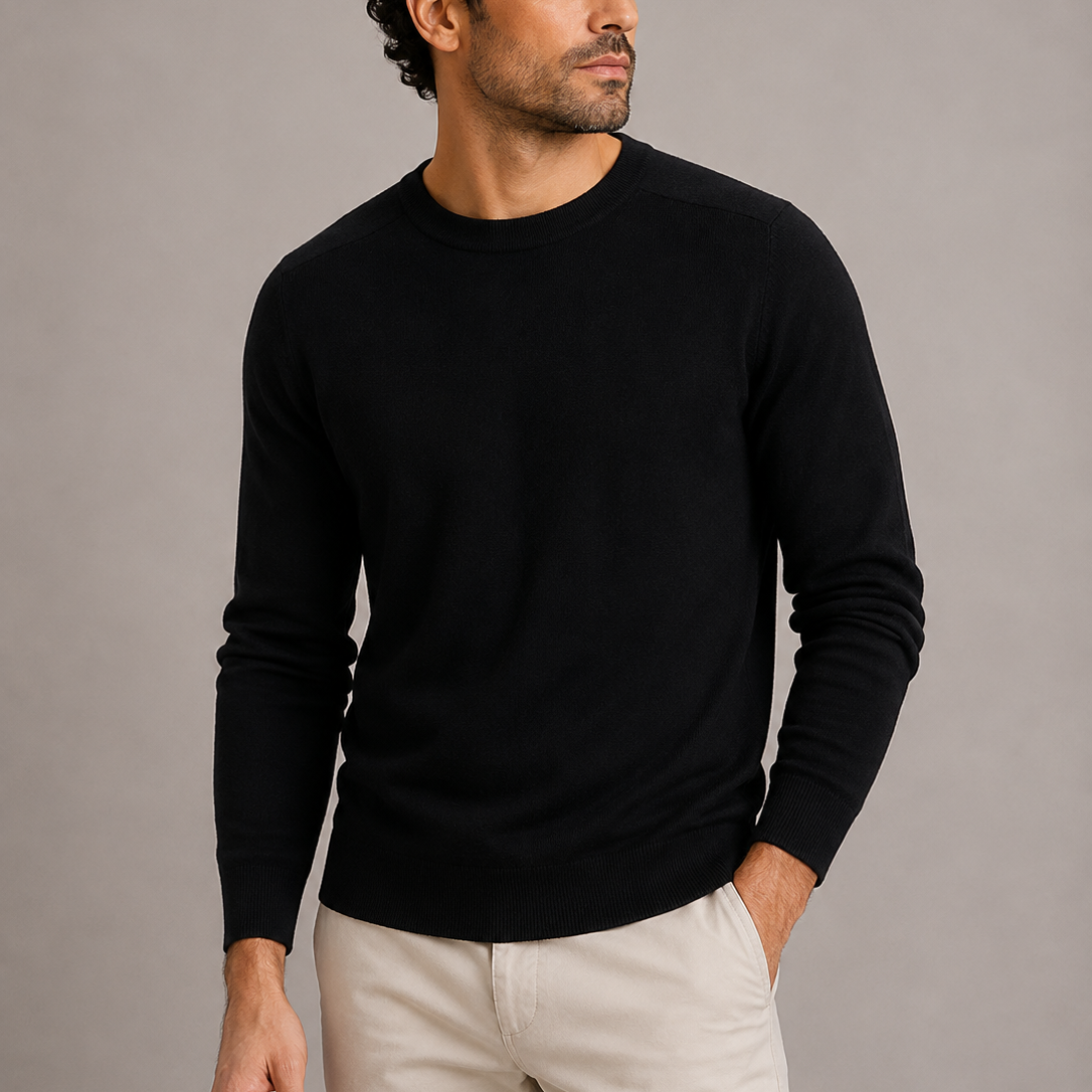 Men’s Crew Neck Fine Knit Sweater