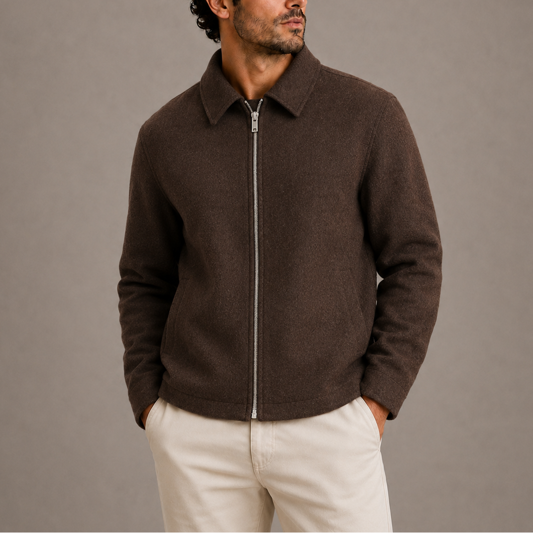 Men’s Collared Zip-Up Jacket