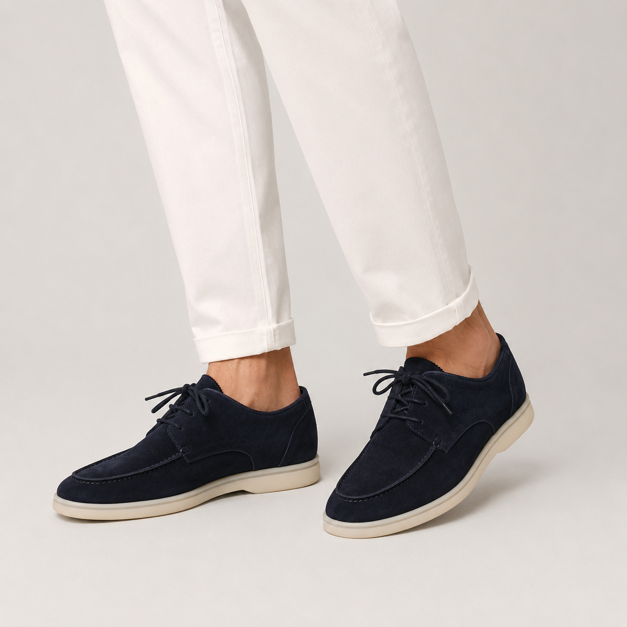 Men’s Suede Loafers – Smart Casual Lace-Up Design