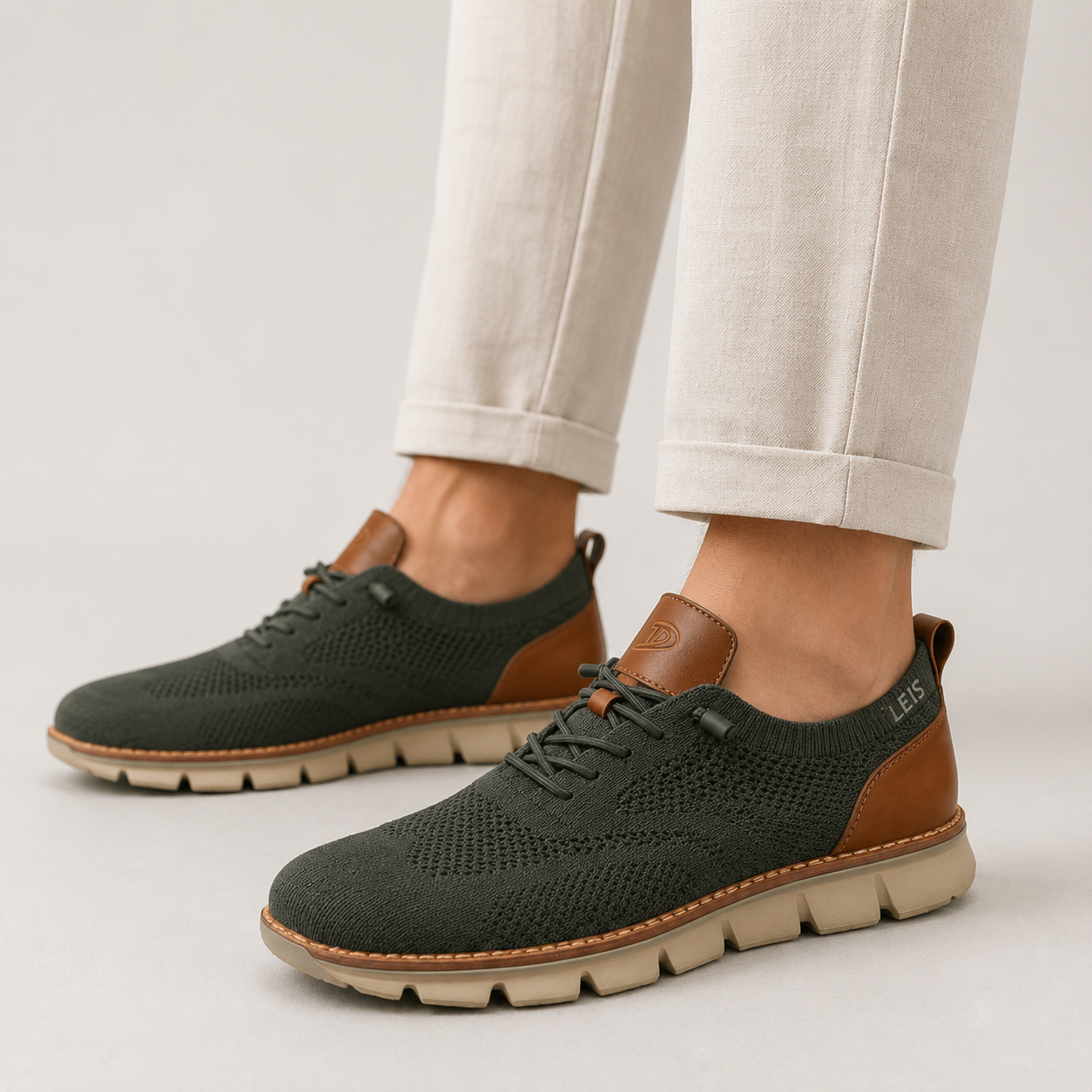 Men’s Walking Sneakers | Lightweight Knit Lace-Up Style