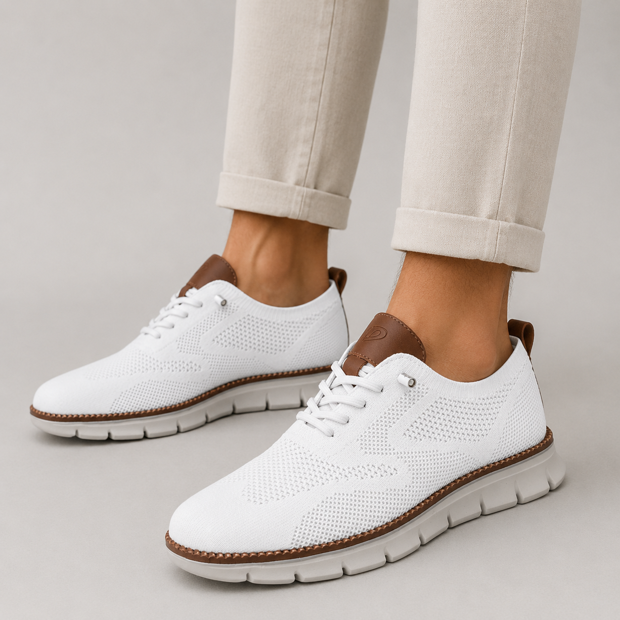 Men’s Walking Sneakers | Lightweight Knit Lace-Up Style
