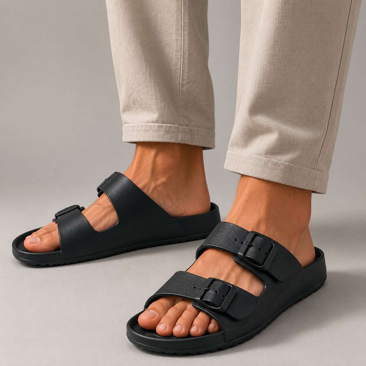 Men’s Adjustable Slide Sandals – Lightweight Everyday Comfort
