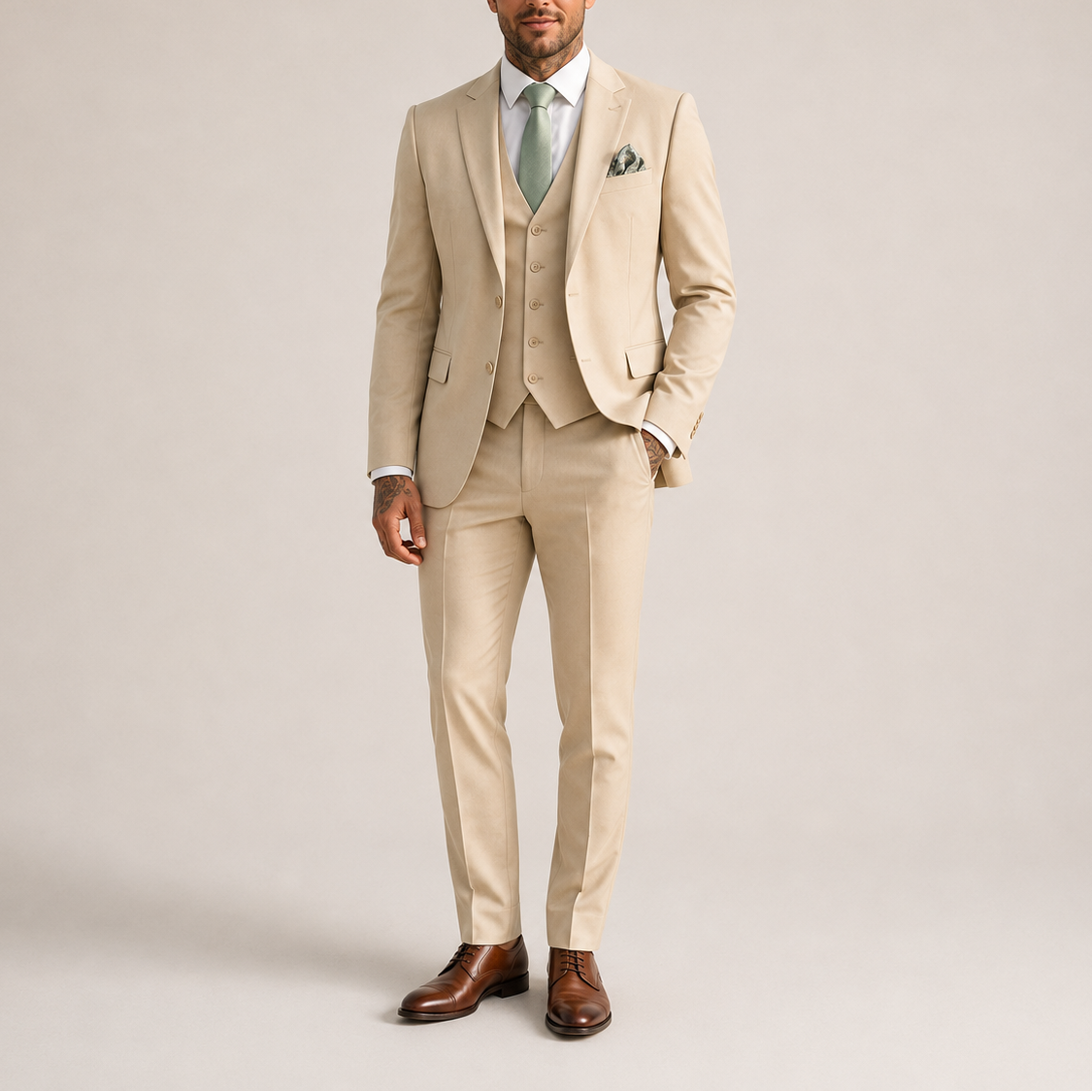 Men’s Wedding & Event Suit – Classic Three-Piece Elegance