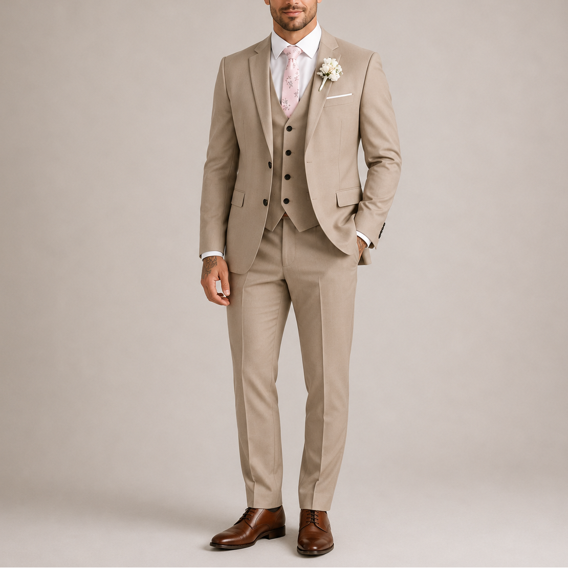 Men’s 3-Piece Suit Set – Tailored Wedding & Event Style