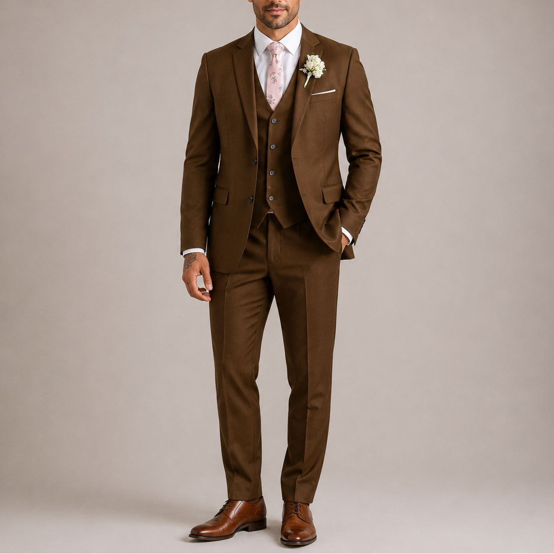 Men’s 3-Piece Suit Set – Tailored Wedding & Event Style