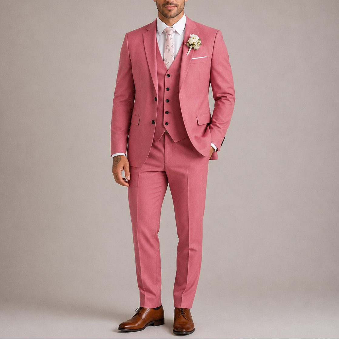 Men’s 3-Piece Suit Set – Tailored Wedding & Event Style