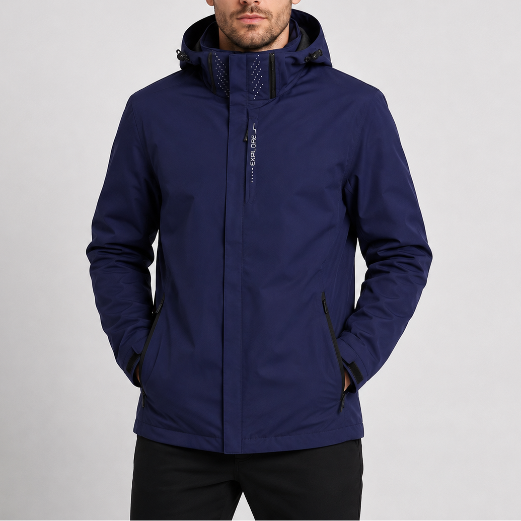 Men's Waterproof Rain Jacket | Lightweight Hooded Outdoor Coat