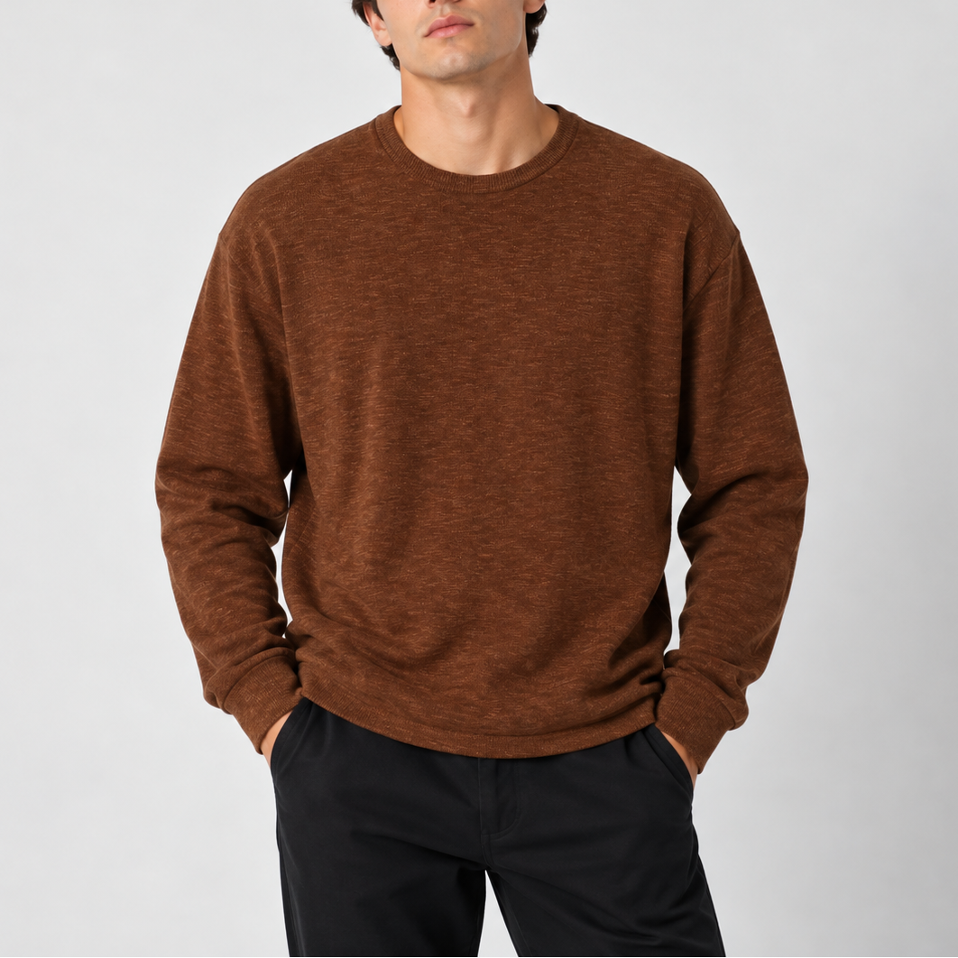 Men's Lightweight Crew Neck Knit Sweater – Relaxed Fit Pullover