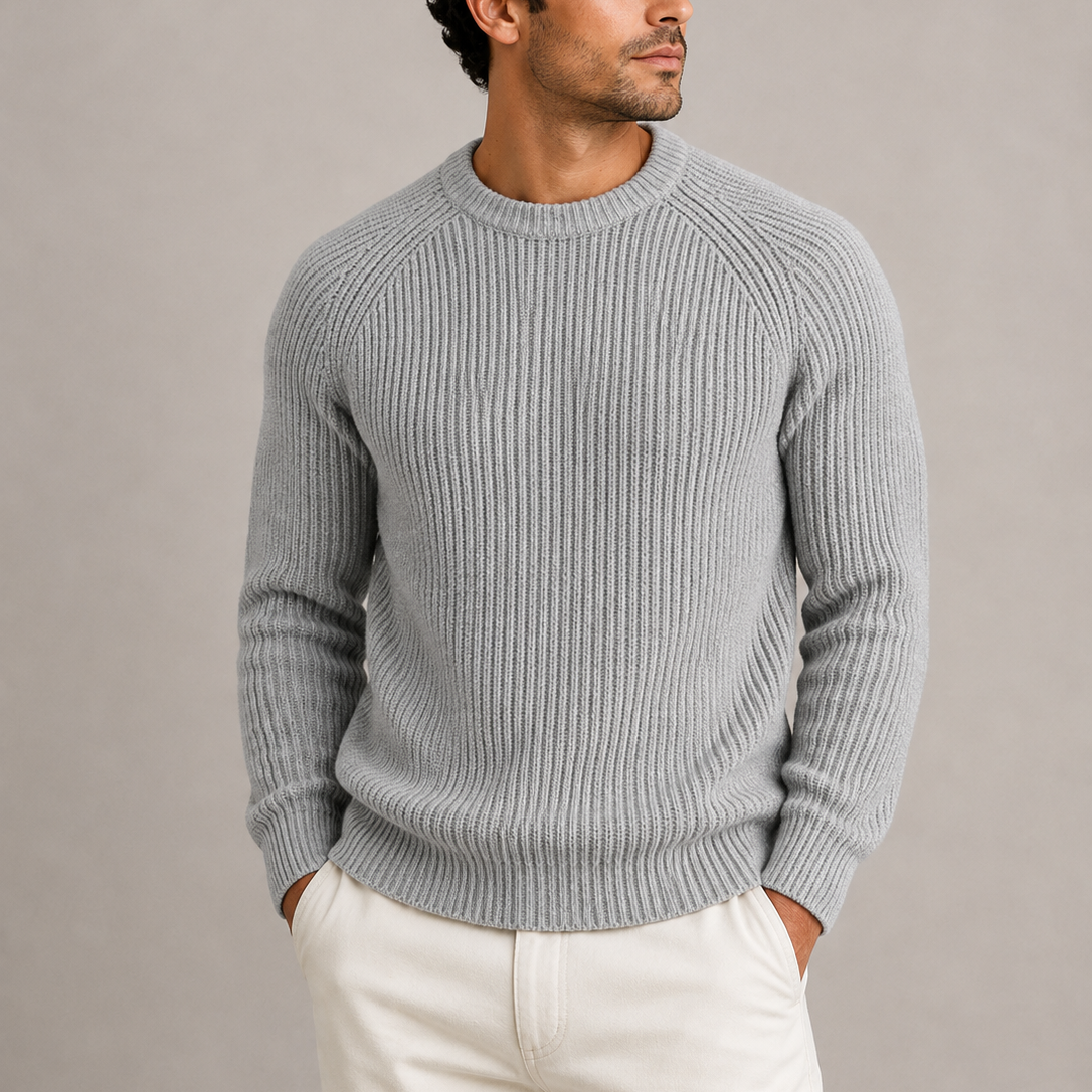 Men’s Heavyweight Fisherman Rib Knit Sweater
