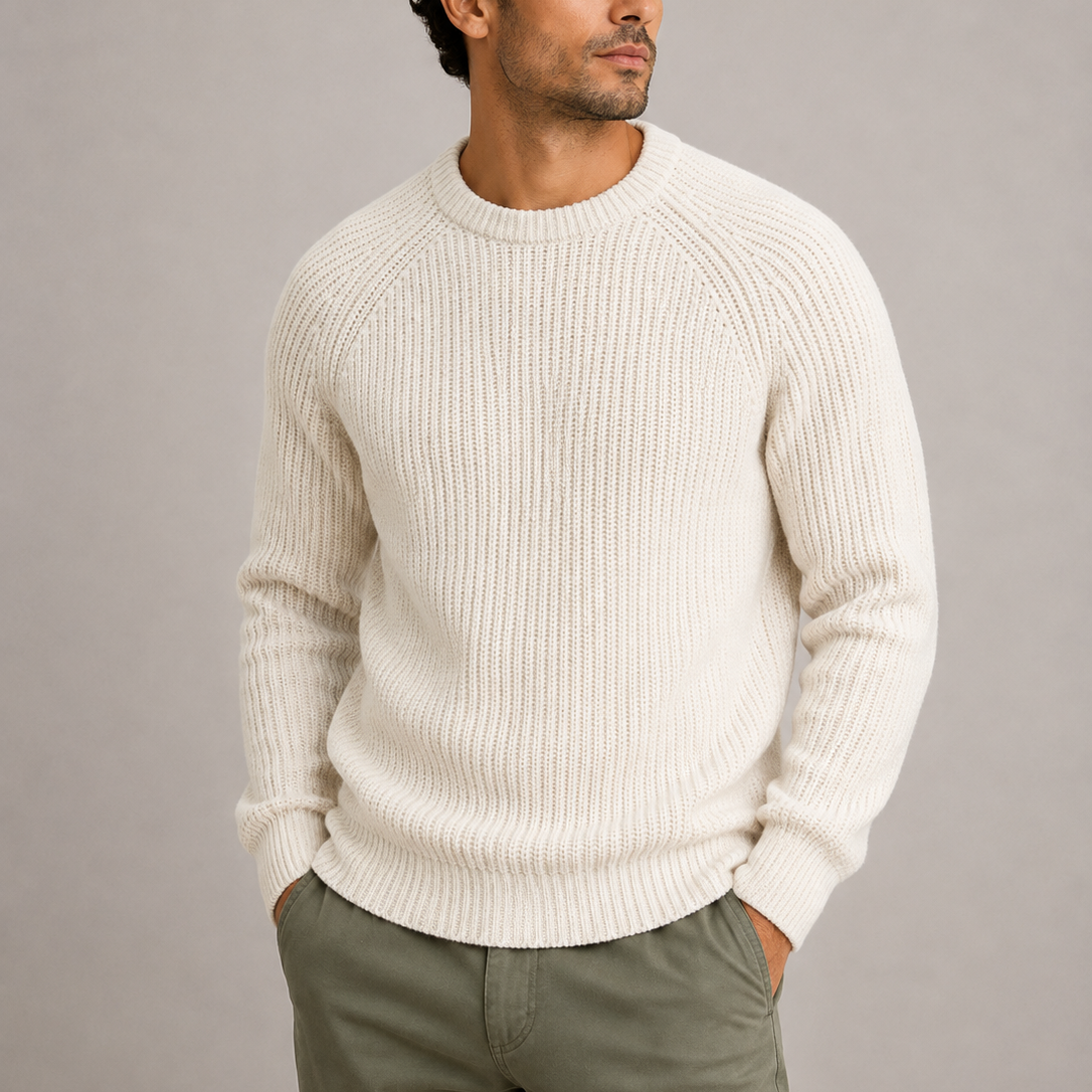 Men’s Heavyweight Fisherman Rib Knit Sweater