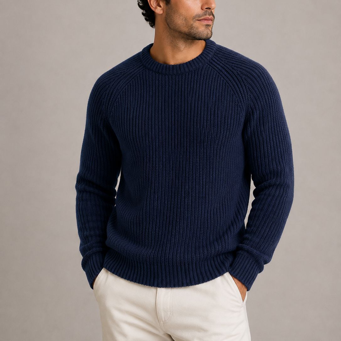 Men’s Heavyweight Fisherman Rib Knit Sweater