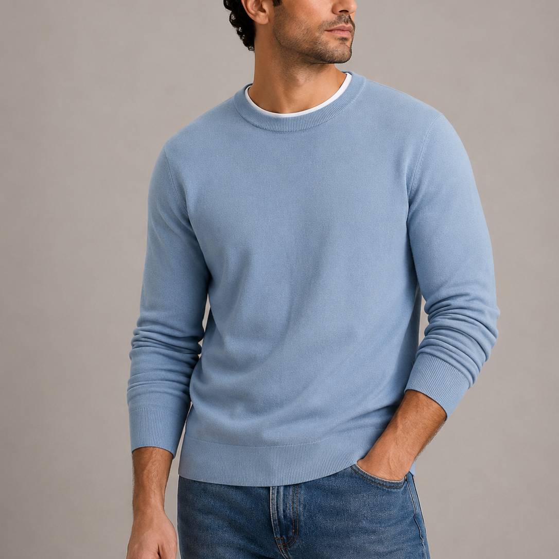 Men’s Crew Neck Fine Knit Sweater