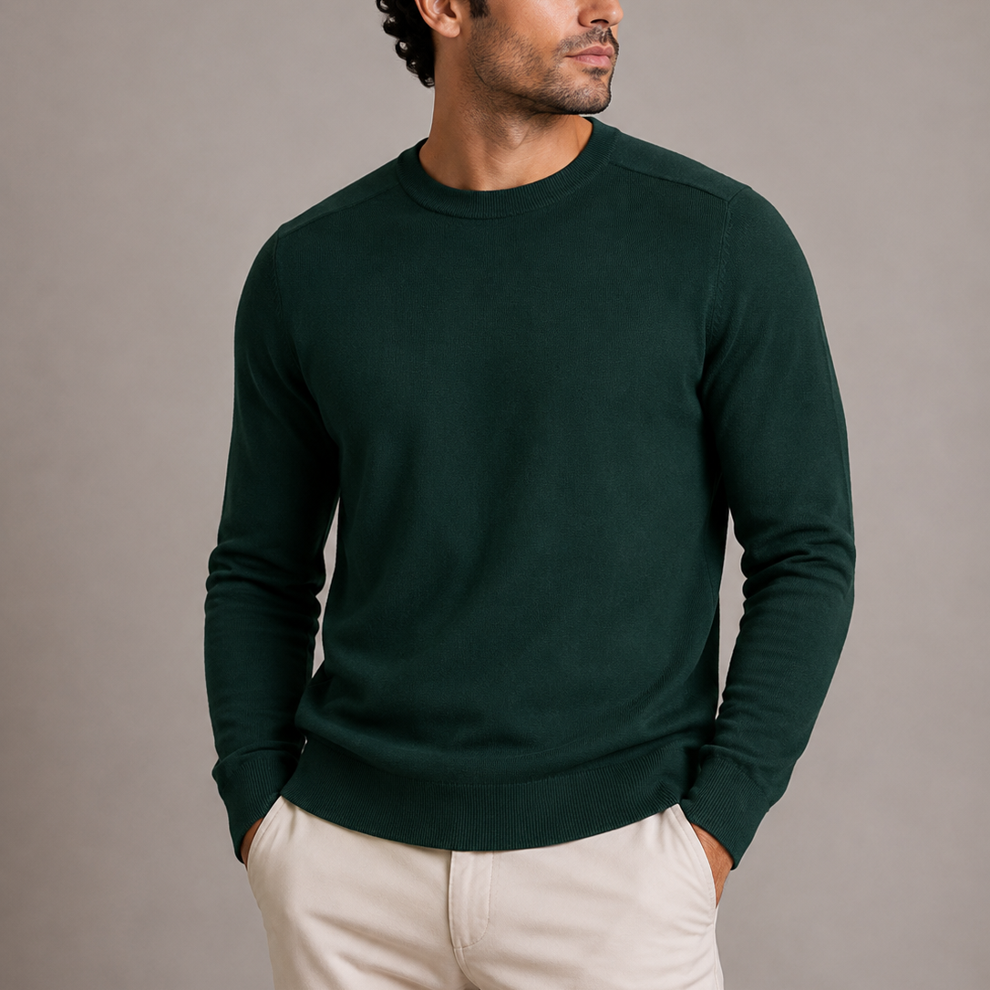 Men’s Crew Neck Fine Knit Sweater