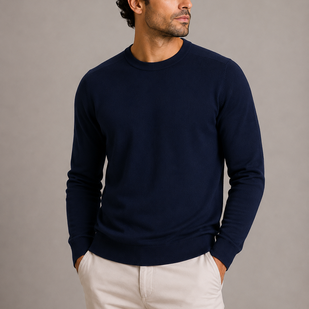 Men’s Crew Neck Fine Knit Sweater
