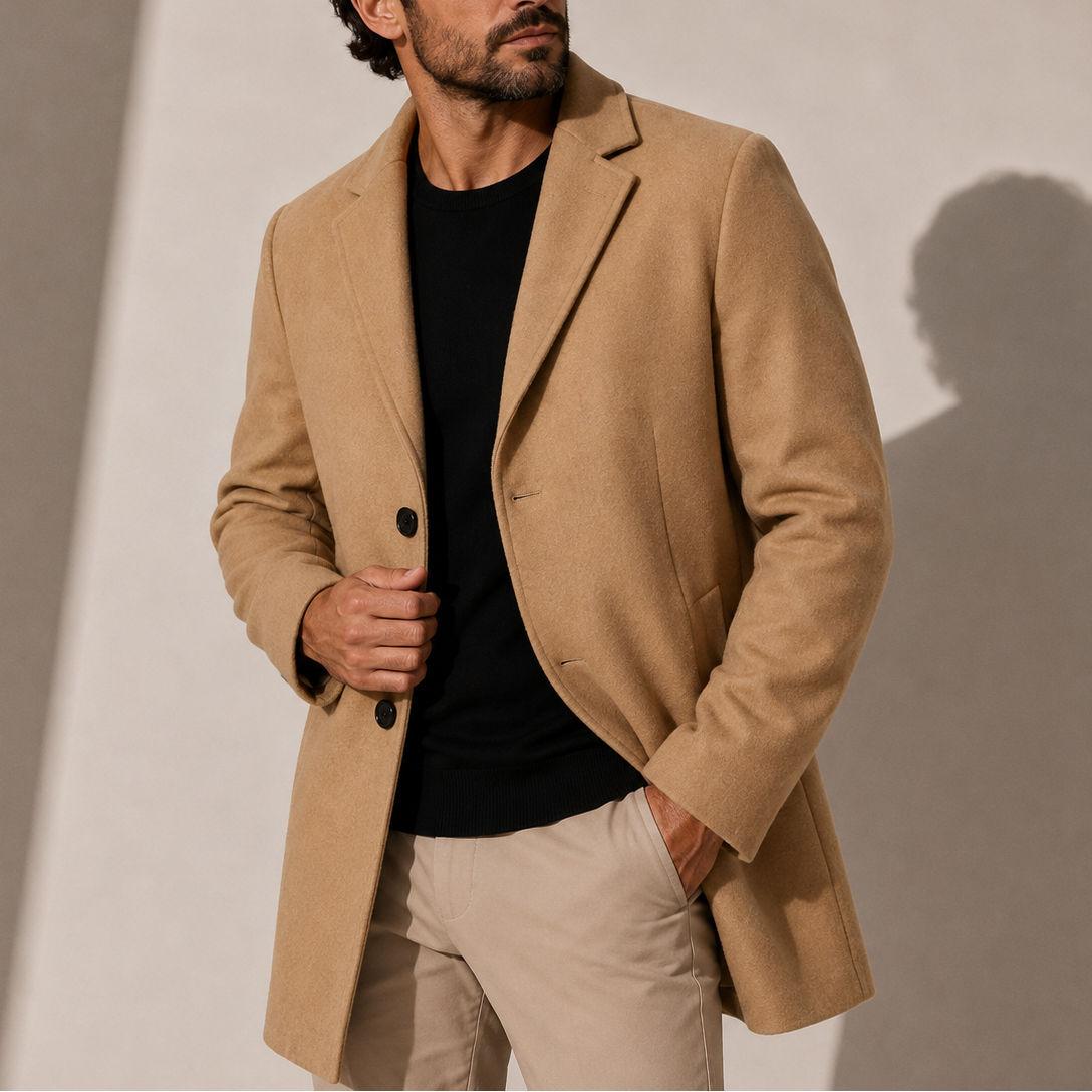 Men’s Overcoat – Classic Tailored Smart Casual Style