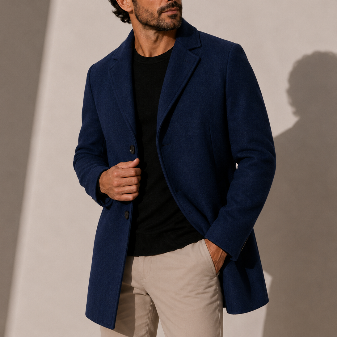 Men’s Overcoat – Classic Tailored Smart Casual Style