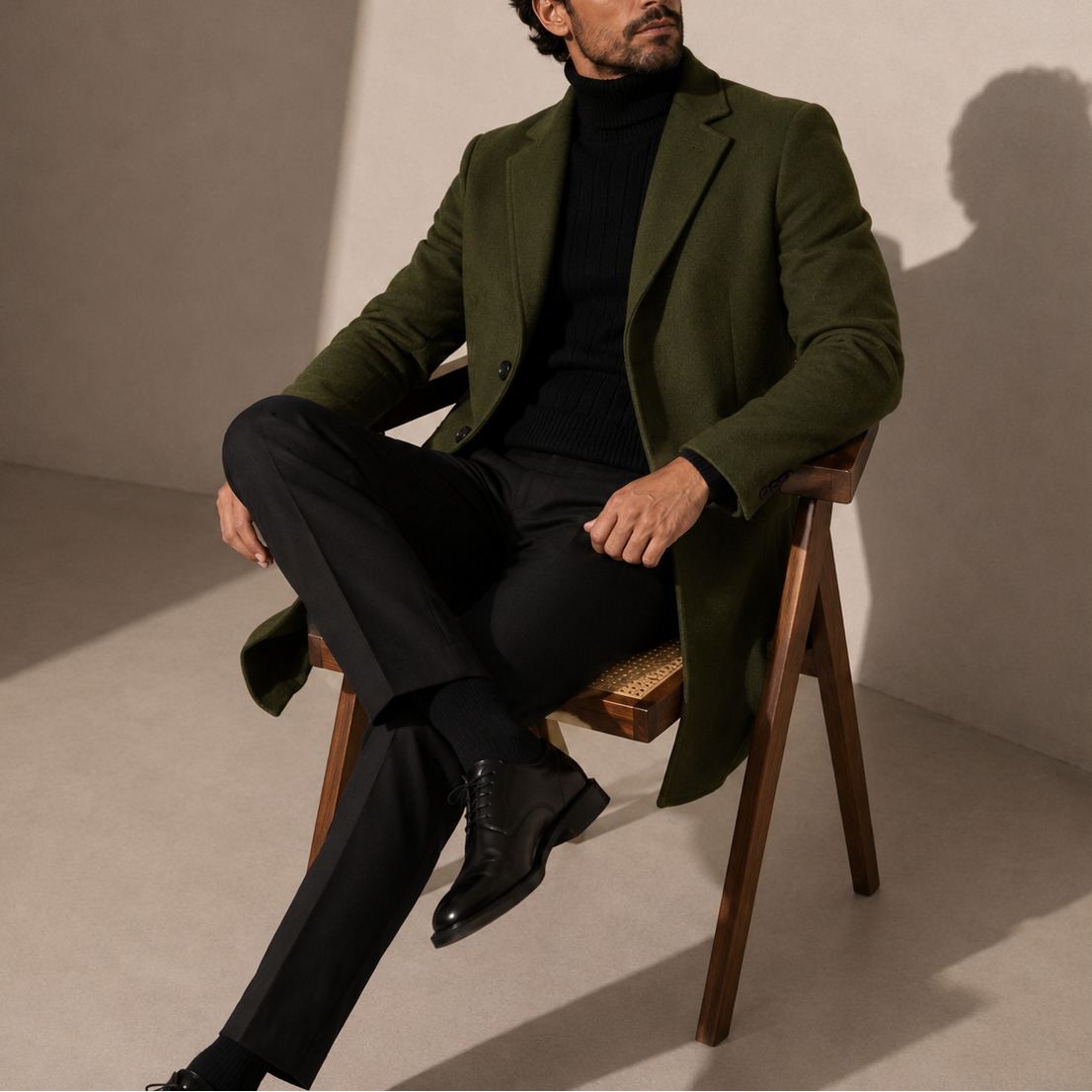 Men’s Overcoat – Classic Tailored Smart Casual Style