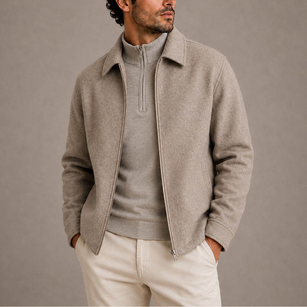Men’s Collared Zip-Up Jacket