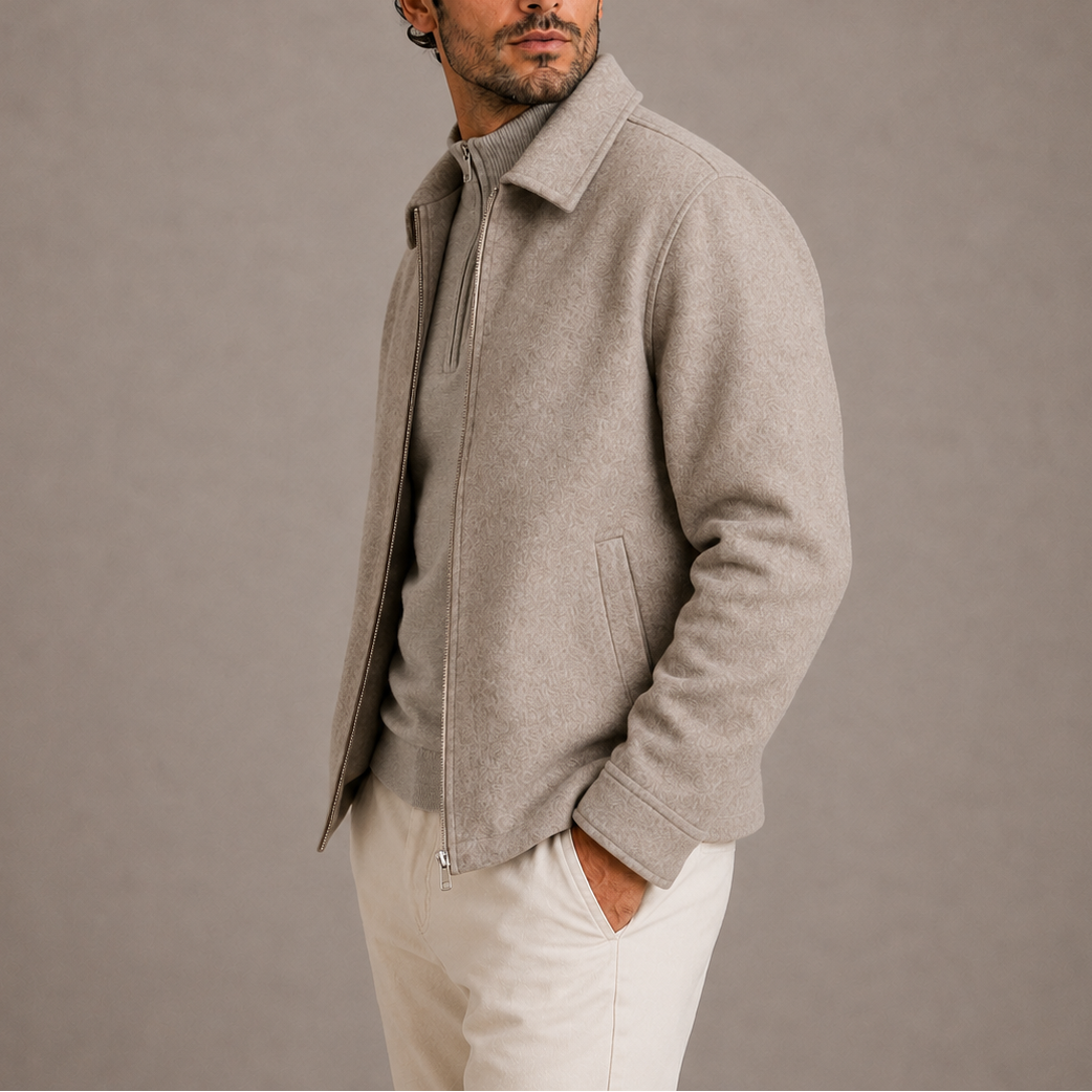 Men’s Collared Zip-Up Jacket