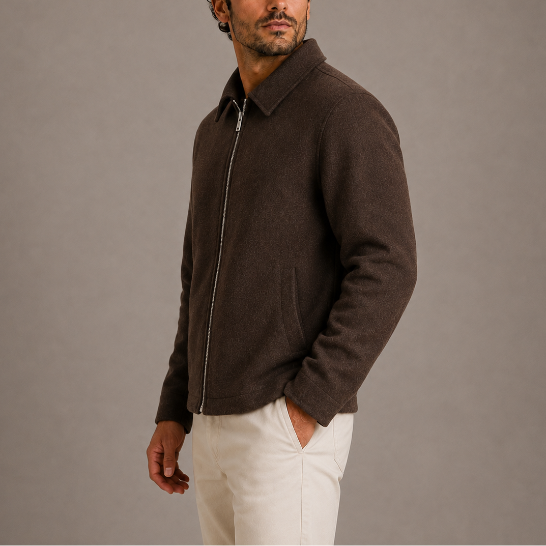 Men’s Collared Zip-Up Jacket