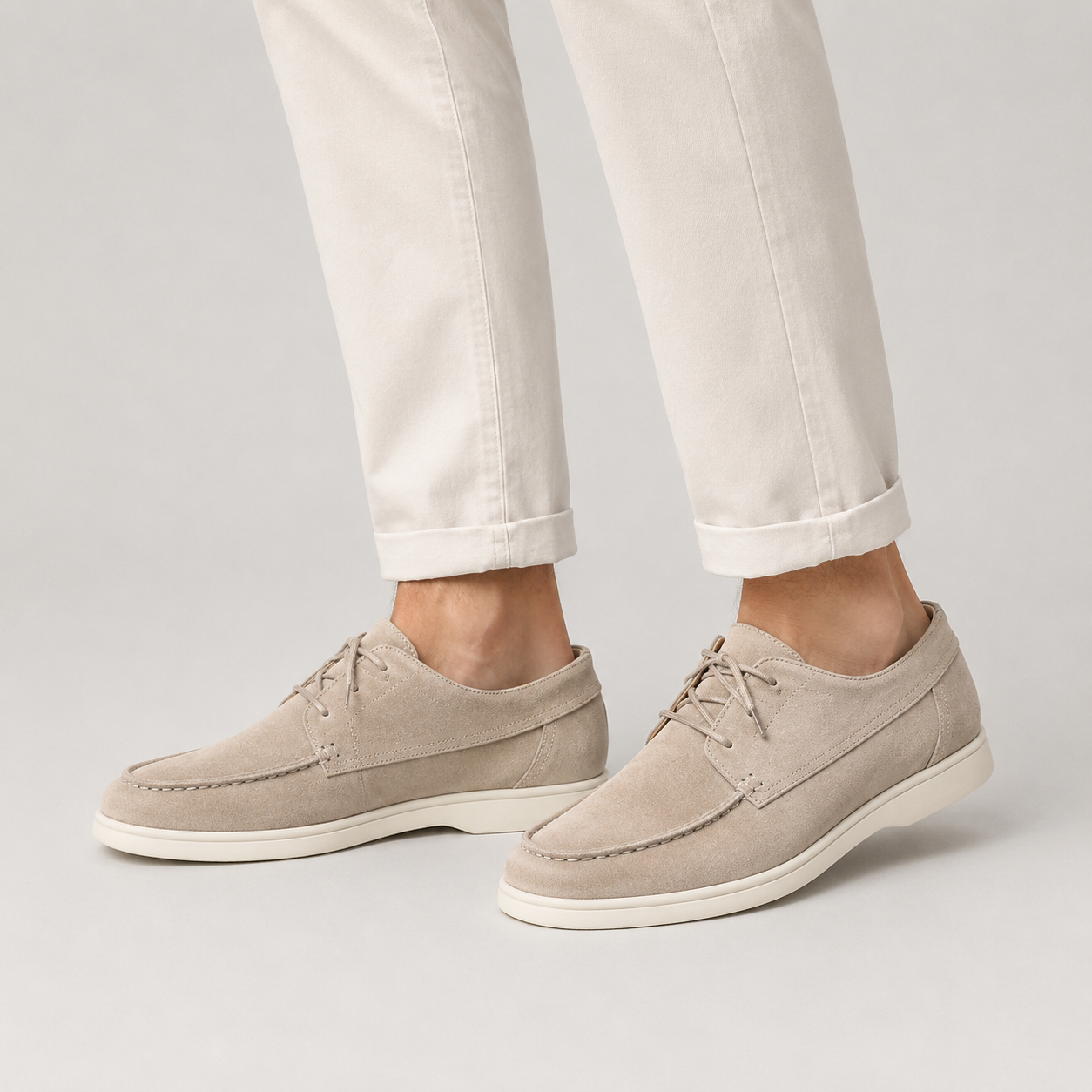 Men’s Suede Loafers – Smart Casual Lace-Up Design
