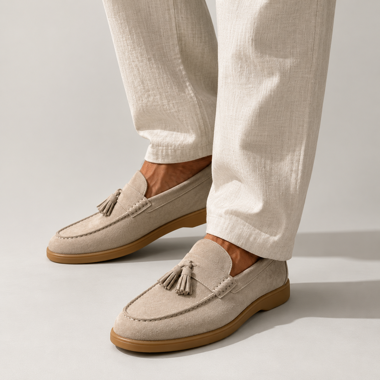 Men’s Tassel Loafers | Slip-On Suede Moccasin Style