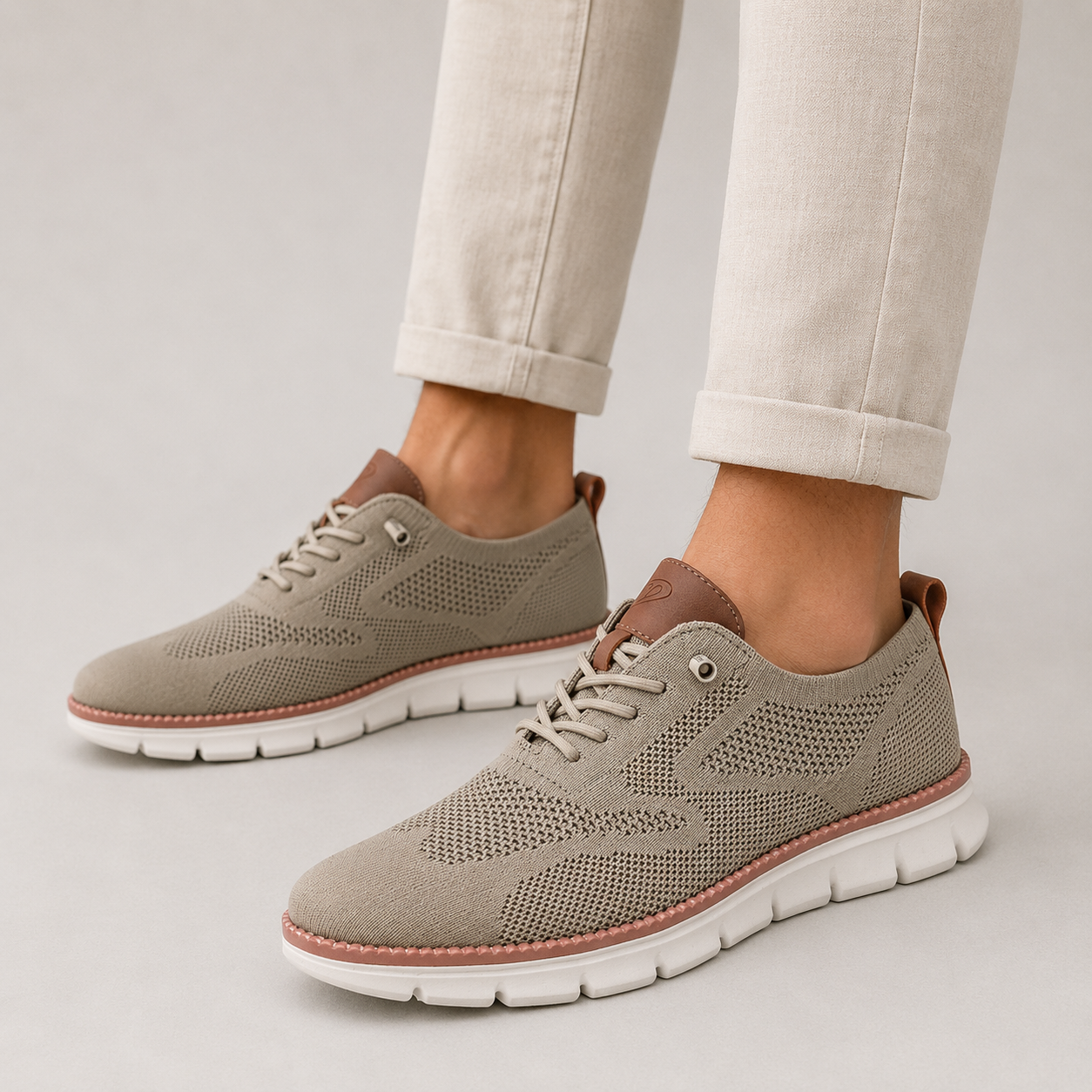 Men’s Walking Sneakers | Lightweight Knit Lace-Up Style