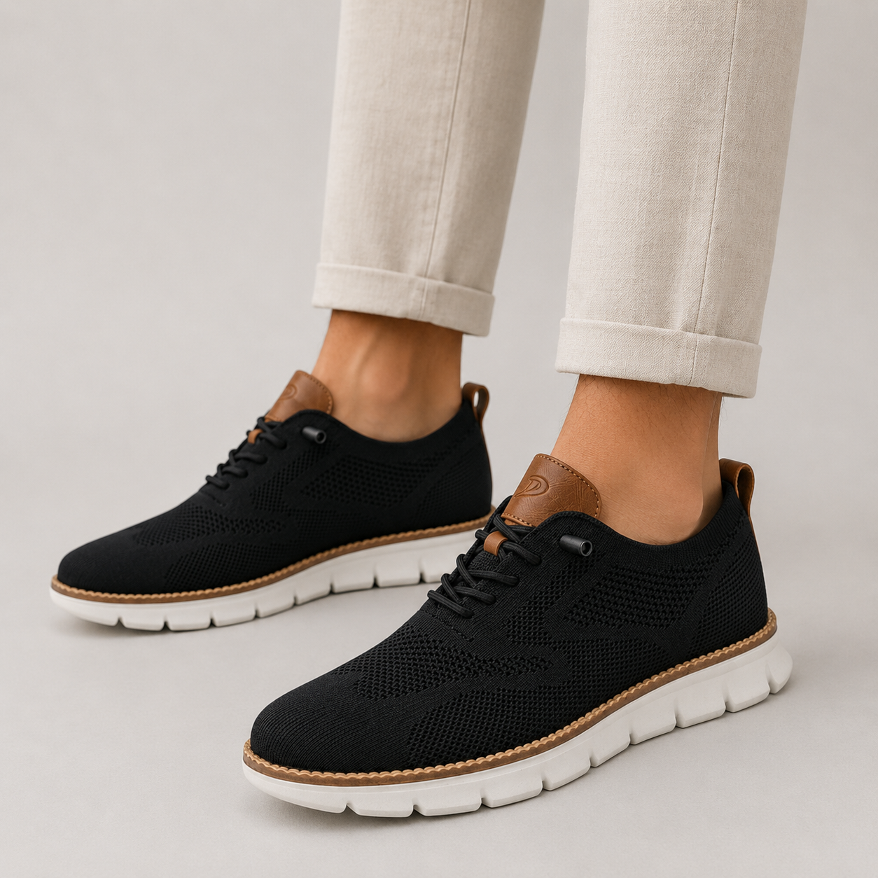 Men’s Walking Sneakers | Lightweight Knit Lace-Up Style