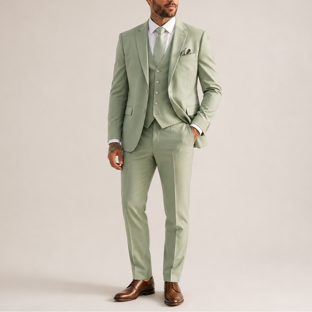 Men’s Wedding & Event Suit – Classic Three-Piece Elegance