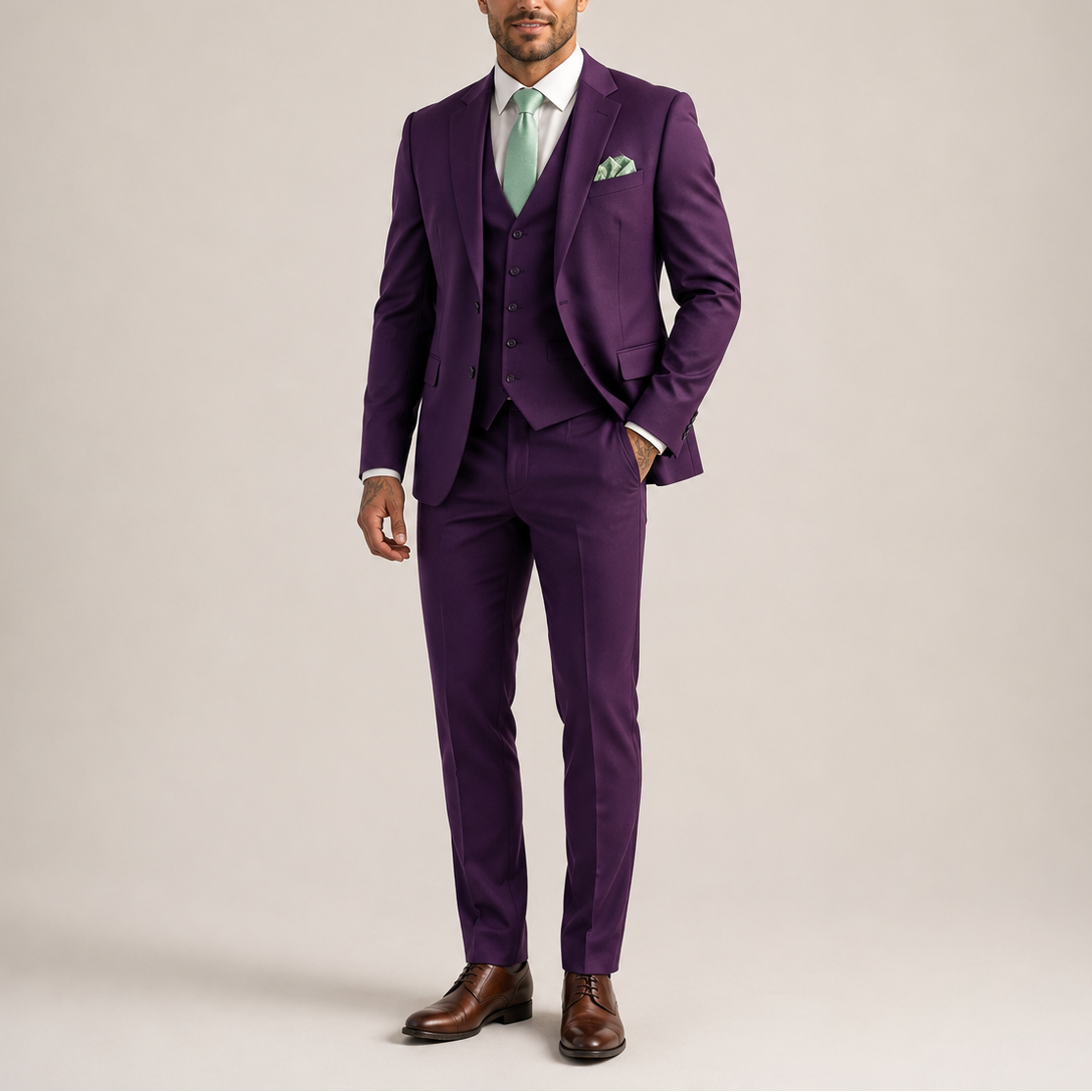 Men’s Wedding & Event Suit – Classic Three-Piece Elegance
