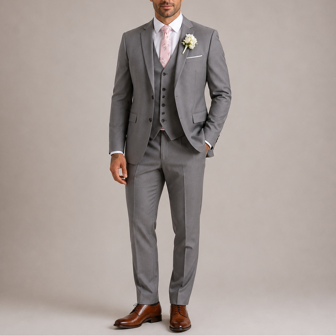 Men’s 3-Piece Suit Set – Tailored Wedding & Event Style