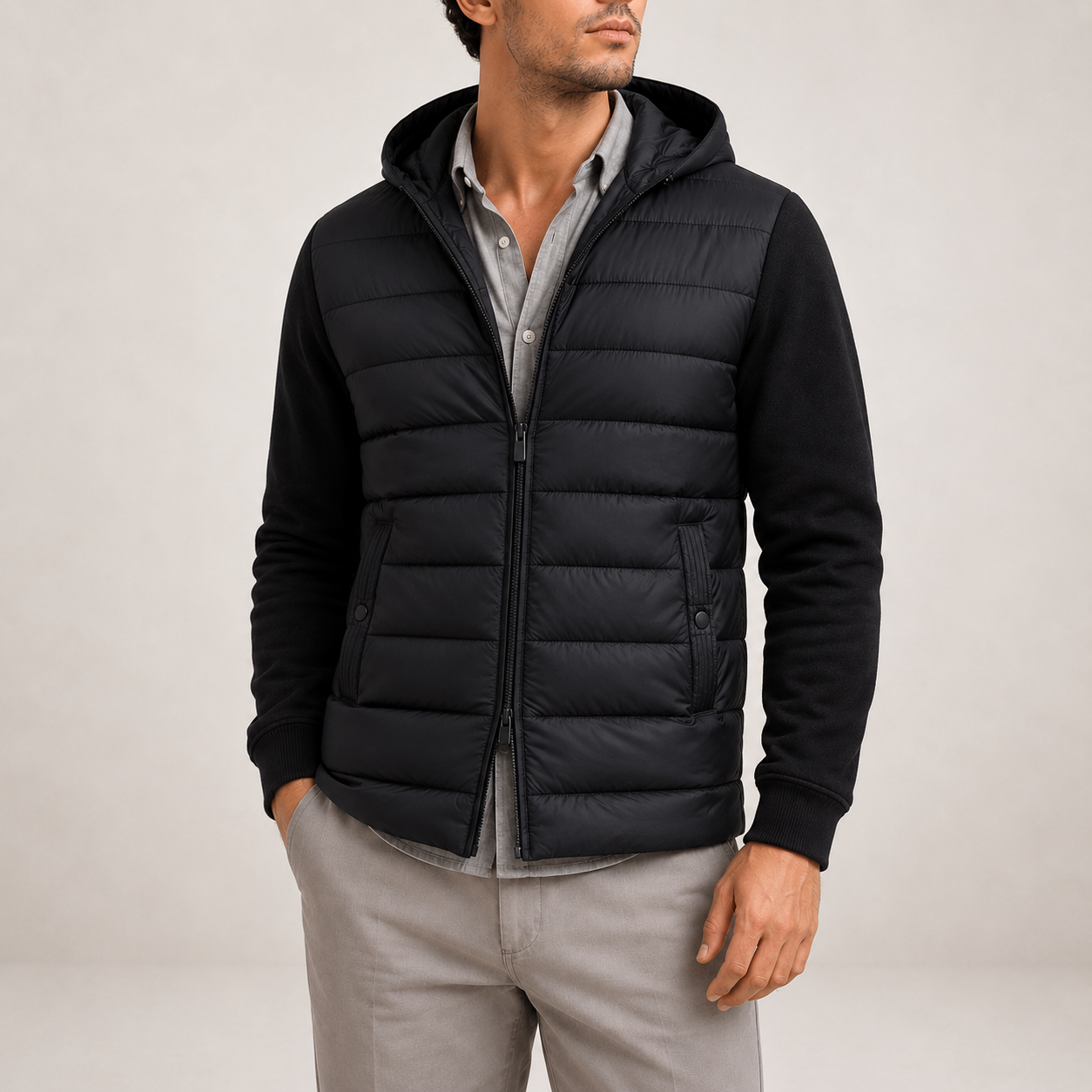 Men's Hooded Lightweight Puffer Jacket i Everyday Comfort