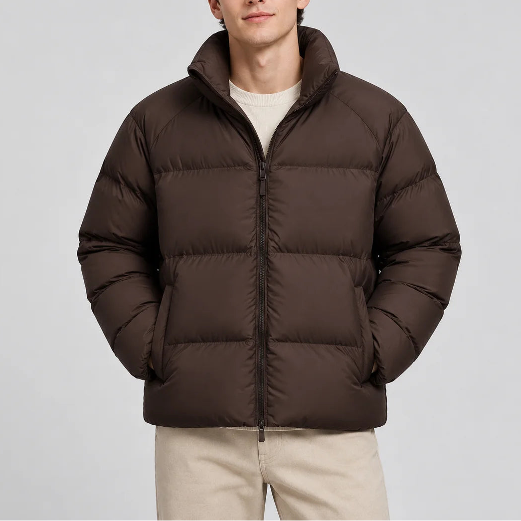 Men’s Lightweight Puffer Jacket – Short Insulated Winter Coat