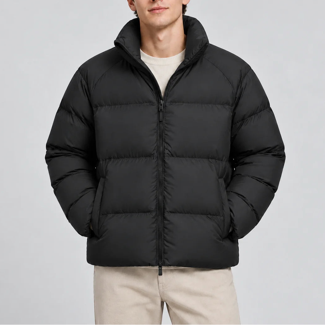 Men’s Lightweight Puffer Jacket – Short Insulated Winter Coat