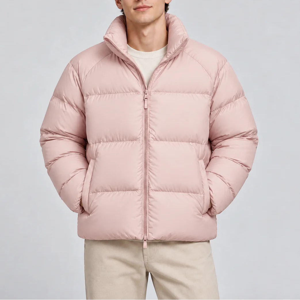 Men’s Lightweight Puffer Jacket – Short Insulated Winter Coat