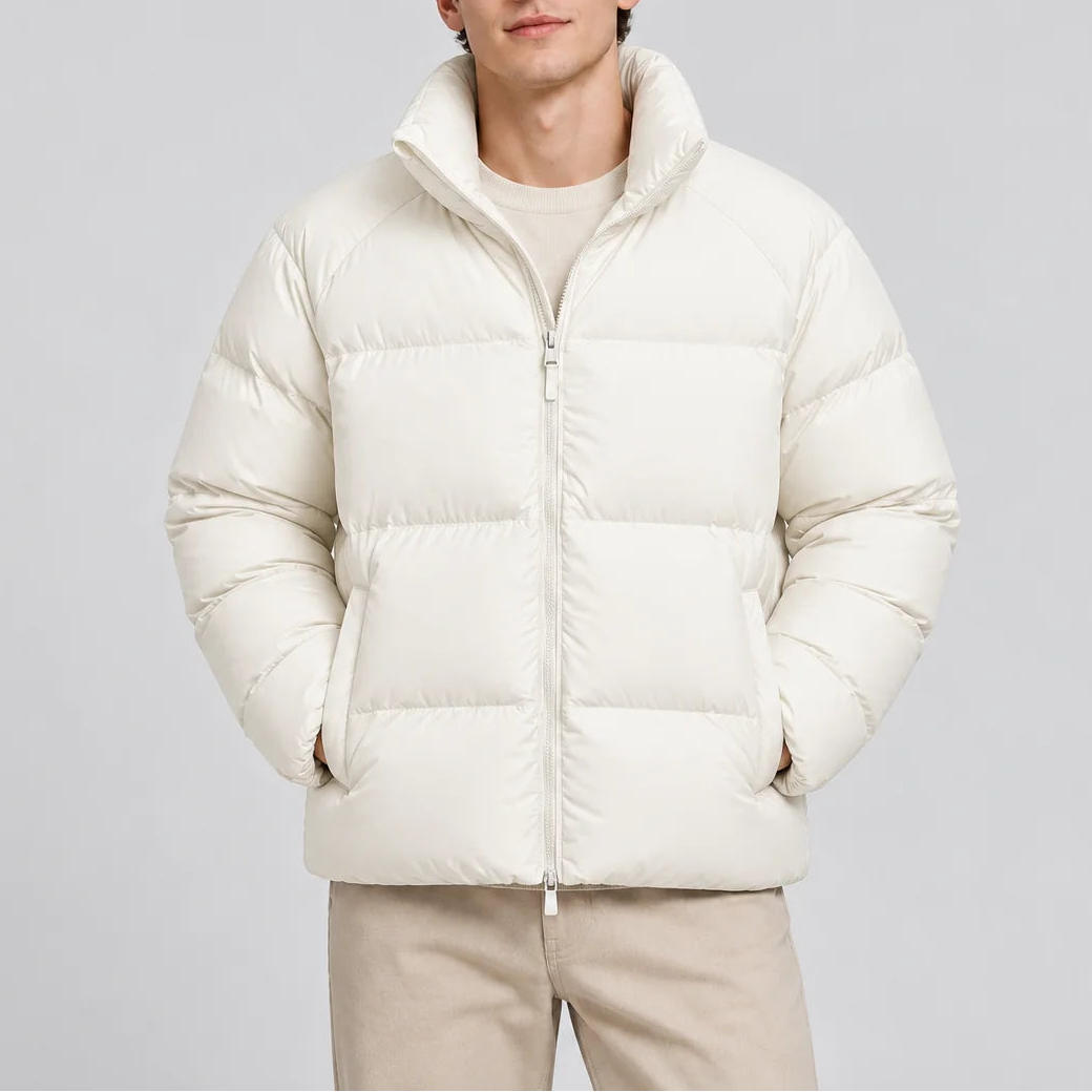 Men’s Lightweight Puffer Jacket – Short Insulated Winter Coat