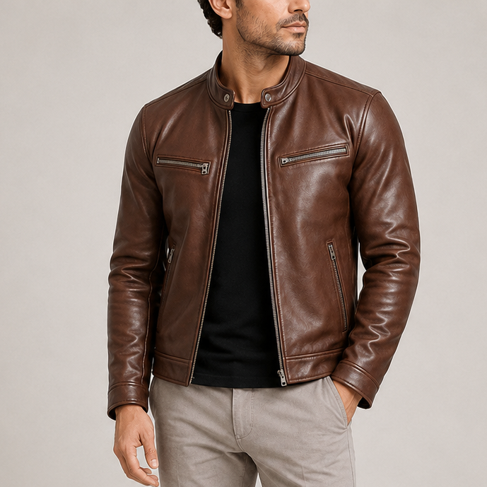 Men’s Vintage Leather Jacket – Timeless Style, Premium Comfort & Everyday Versatility