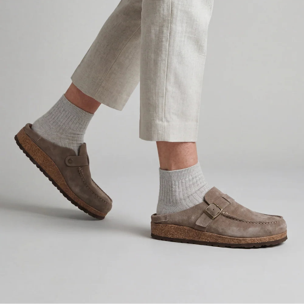 Unisex Clogs | Suede Look with Adjustable Buckle