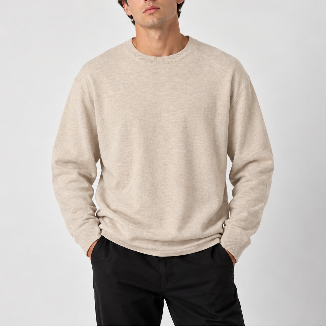 Men's Lightweight Crew Neck Knit Sweater – Relaxed Fit Pullover