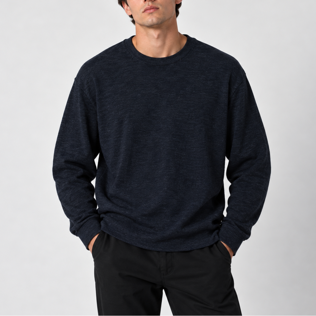Men's Lightweight Crew Neck Knit Sweater – Relaxed Fit Pullover