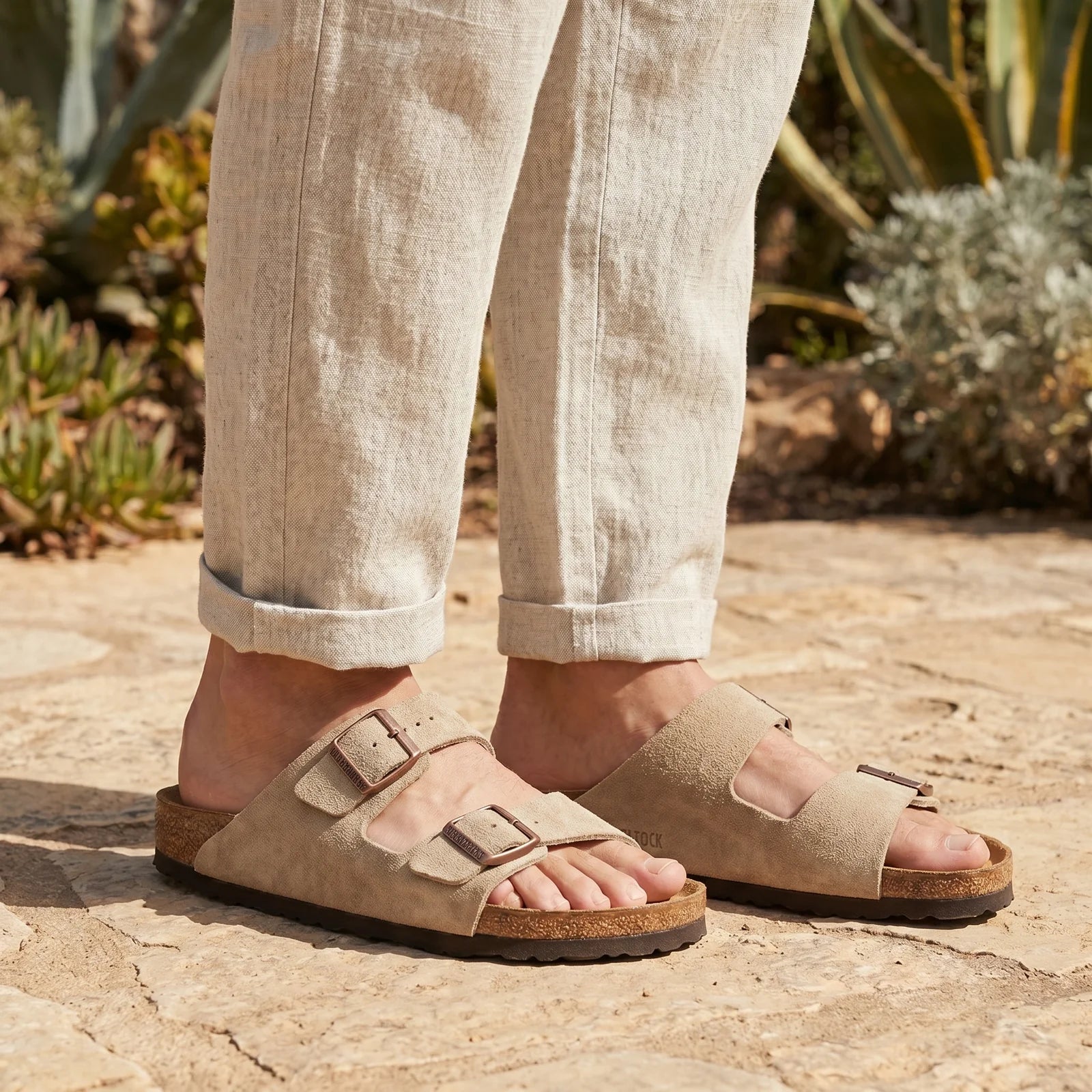 Men's Suede Sandals | Adjustable Buckle Casual Summer Sandals